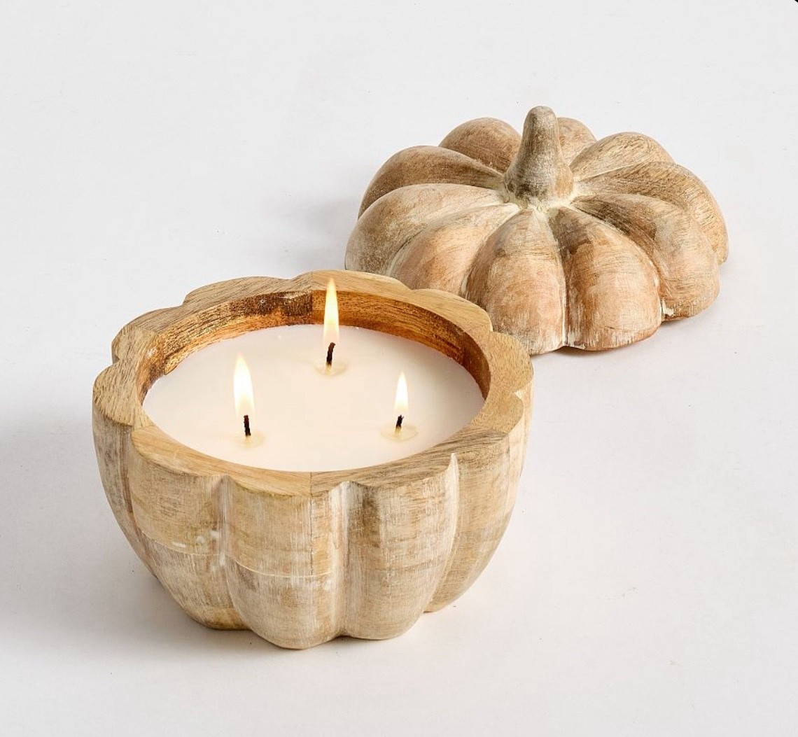 Wooden Pumpkin Candle - Pumpkin Pie seasonal fall

#LTKHome