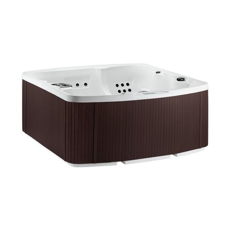 Hot spa tub is on anniversary sale! Ozonator for Clean Water with Fewer Chemicals230v, 50 Amp Dedicated Circuit Breaker RequiredDurable Rotationally-Molded Polyethylene Construction3.0 HP Dual-Speed Pump (1)Steps Sold Separately4 CupholdersCover Weight: 40-50 lbsThis is a 50 sq. ft. filter.What's Included?CoverFilterStepsThe LS550 Plus by Lifesmart Spas is a 230v, 65-jet spa with a waterfall feature, multi-color underwater LED light and capacity for 5 adults. With a powerful 3.0 HP dual-speed pump, air control valve, and intuitive digital control panel, the jets can be adjusted for maximum relaxation. Jets include 6 calf jets and 6 foot jets. The included ozone water care system helps keep the water sparkling clean with fewer chemicals.Lifesmart Spas are energy efficient, so there is no need to turn the temperature down while not in use. Full foam insulation and included thermal locking cover will keep the heat in and the electric bill low, so you can enjoy your new spa for years to come. Rest easy knowing these are certified to the APSP 14 National Standard and the California Energy Commission (CEC) in accordance with California Law.SpecificationsAdditional DocumentsOwner Manual (pdf)Warranty Information (pdf)Owner Manual (pdf)Owner Manual (pdf)FeaturesProduct TypeStandardMaterialPlasticOverall ShapeRectangleAmperage50 AmpsMinimum Temperature80°FMaximum Temperature104°FNumber of Pumps1Pump Horsepower3.0Waterfall IncludedYesOzonator IncludedYesSeating IncludedYesLight IncludedYesCover IncludedYesFilter IncludedYesCup Holder IncludedYesNumber of Cup Holders4Water Capacity300 gallonsRoto-Molded ConstructionYesCompatible with Salt WaterNoConnection CompatibilityNo ConnectivityUV ResistantYesCompatible Spa Steps Part Number303359ImportedYesProduct CareSee Owner's ManualBody Jets IncludedYesNumber of Body Jets65Interior ColorWhiteExterior ColorEspressoLounger Seat IncludedYesInsulatedYesLockable CoverYesLED LightYesVoltage230 VoltHeating ElementElectric Heater: 4kWLighting IncludedYesSpecificationsSafety Listing(s)ETL ListedAssemblyInstallation RequiredYesWarrantyCommercial WarrantyNoProduct WarrantyYesWarranty Length1 Year; 5 YearsFull or Limited WarrantyLimitedWarranty Details1 Year Labor; 1 Year Parts; 5 Years Structure/Shell/SurfaceWARNINGCalifornia's Propositi