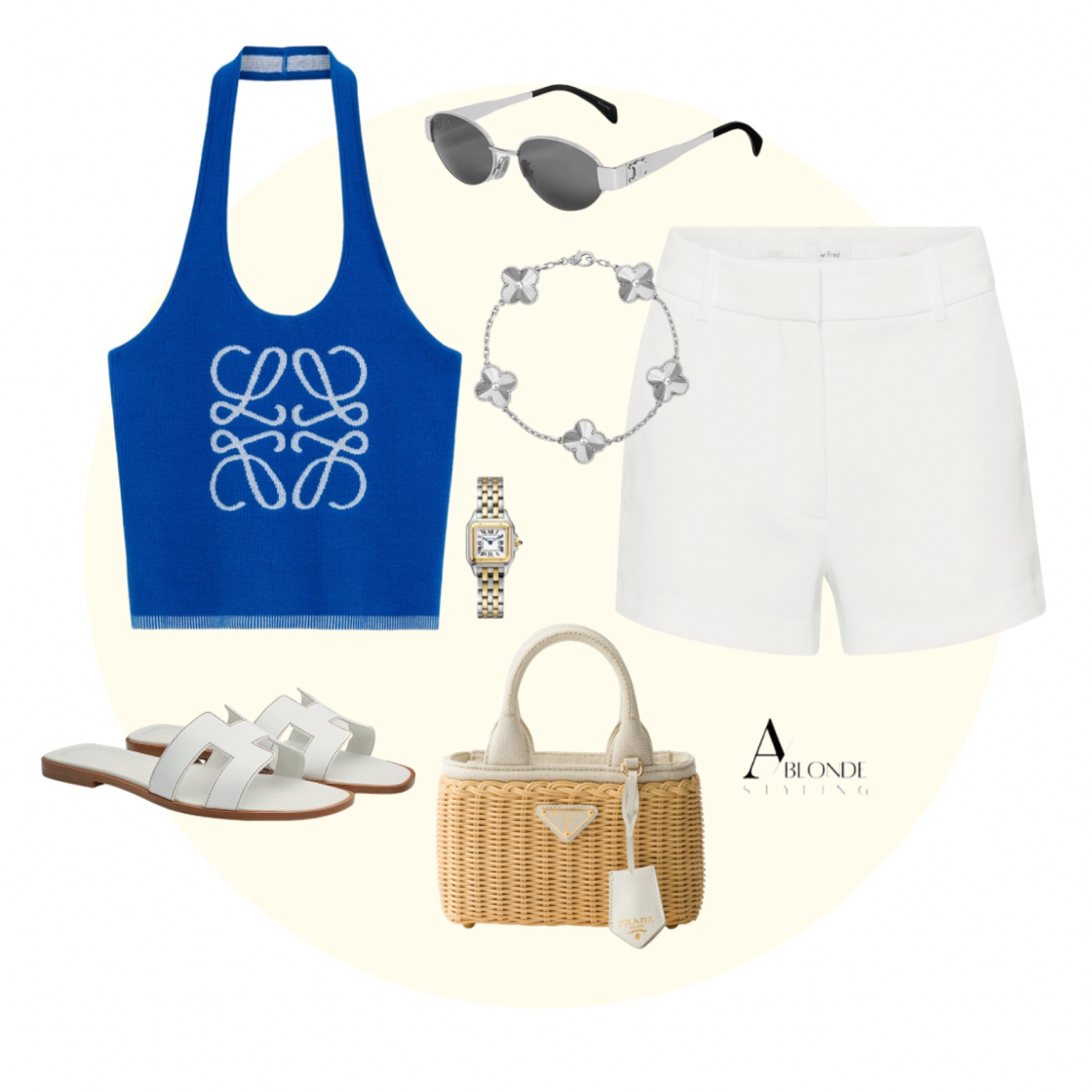 Mediterranean summer.. ☀️💙

#personalshopper #personalstylist
#loewe #prada #hermes
#vancleefarpels #cartier #celine
#summeroutfits 