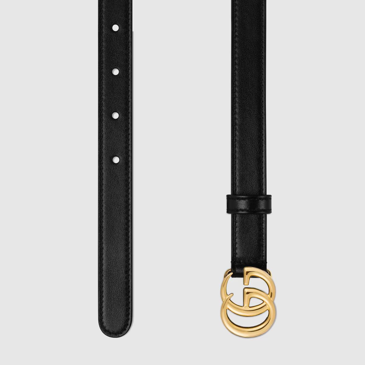 Gucci GG Marmont thin leather belt with shiny buckle | Gucci (US)