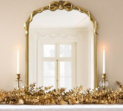 Loveshackfancy Gold Bow Floor Mirror | Pottery Barn (US)