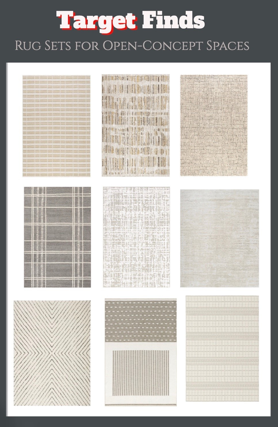 🎯If you’re struggling to match rugs in an open concept I’ve got you, I did it for you 🙌
Fun Target rug sets ❤️


#LTKdayinmylife #LTKHome #LTKmomlife