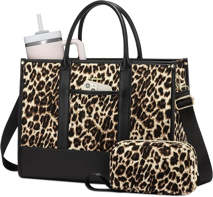 LOVEVOOK Laptop Tote Bags for Women Canvas Work Bag 15.6 inch Large Professional Teacher Purse Li... | Amazon (US)