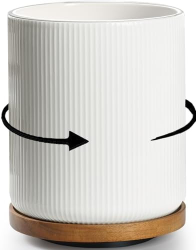 Extra Large Rotating Utensil Holder for Kitchen Counter, 7.9" Ceramic Utensils Crocks Set for Cou... | Amazon (US)
