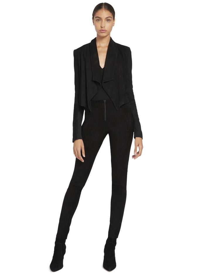 FRONT ZIP SUEDE LEGGING | Alice + Olivia