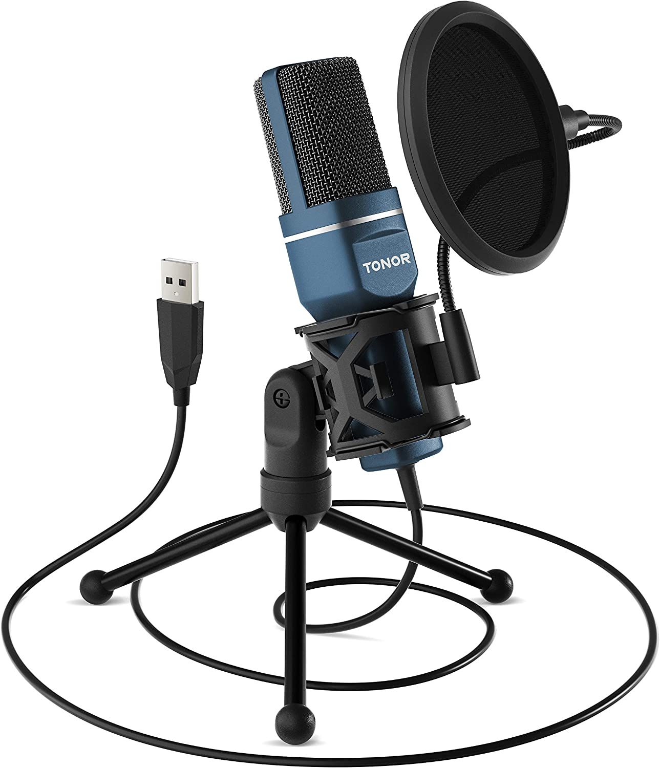 USB Microphone, TONOR Computer Cardioid Condenser PC Gaming Mic with Tripod Stand & Pop Filter fo... | Amazon (US)