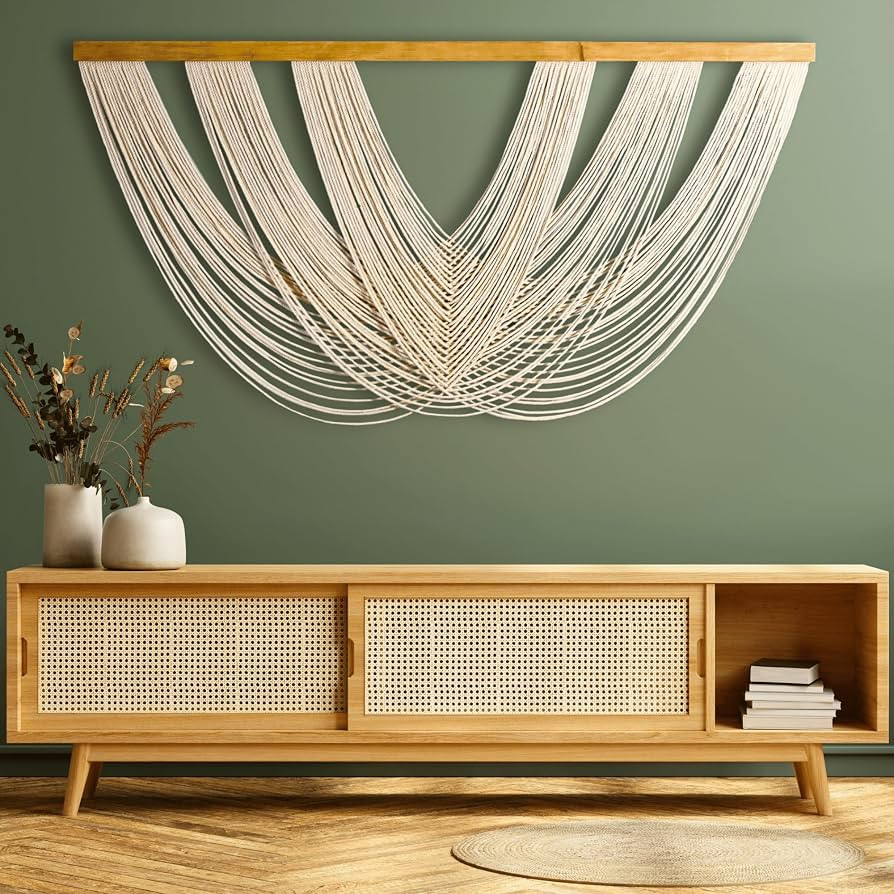 Knots & Beyond Extra Large Macrame Wall Hanging 59" x 33" \u2013 Premium Boho Tapestry for Above ... | Amazon (US)