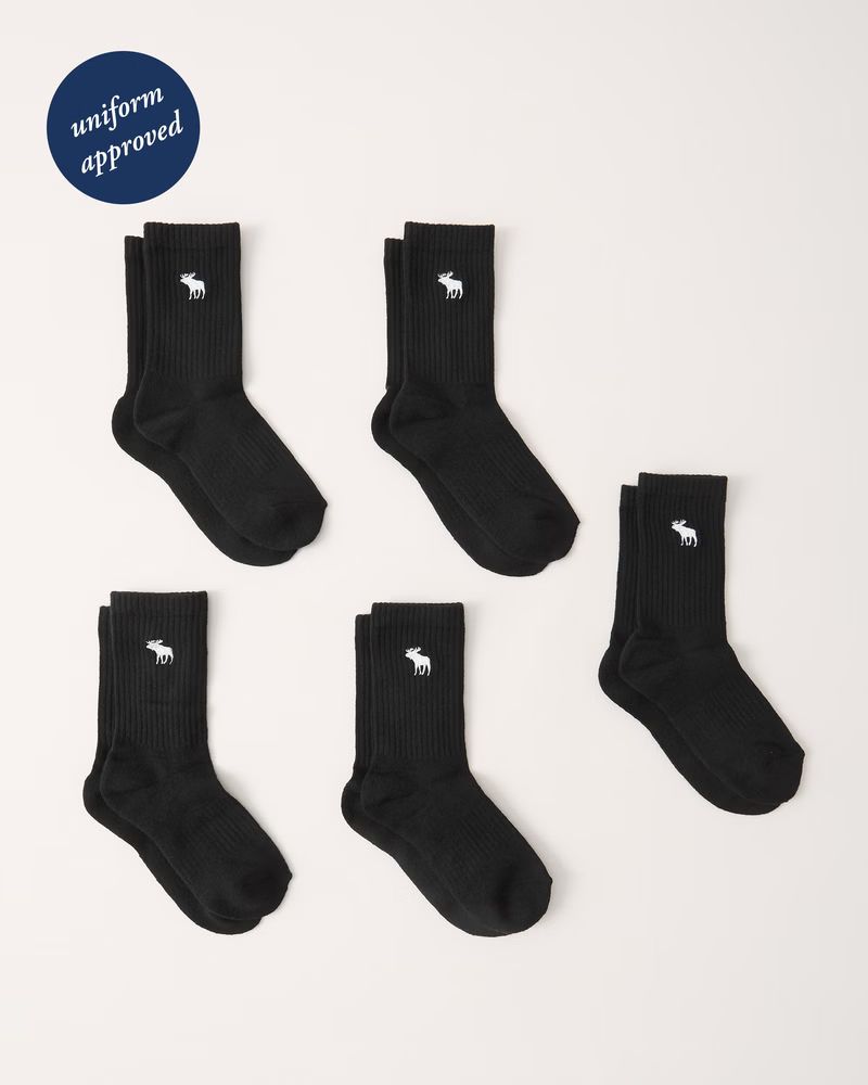 5-pack calf socks | Abercrombie & Fitch (US)