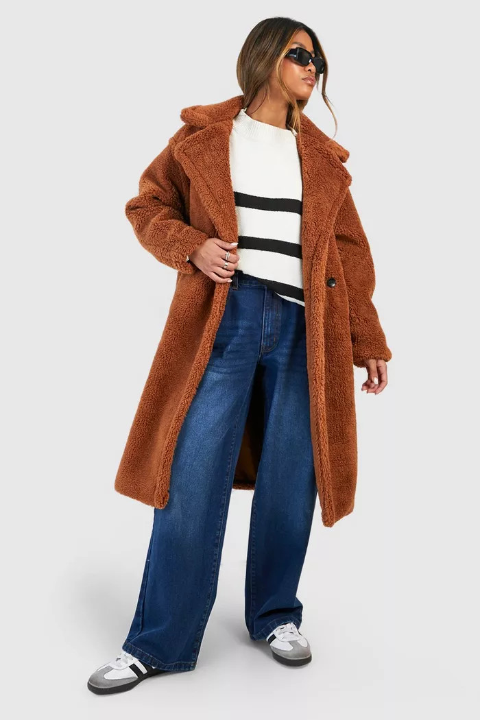 Oversized Teddy Faux Fur Coat | boohoo (US & Canada)