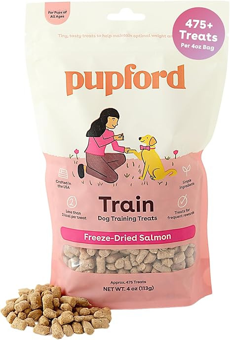 Pupford Freeze Dried Training Treats for Dogs & Puppies, 475+ Two Ingredient Bites (Salmon, 4 oz) | Amazon (US)