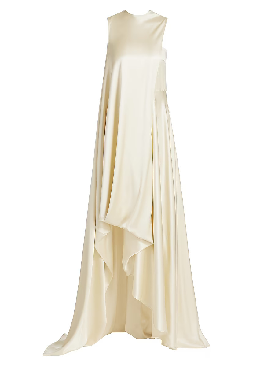 Women's Celeste Silk Sleeveless Maxi-Dress - Creme - Size 4 | Saks Fifth Avenue