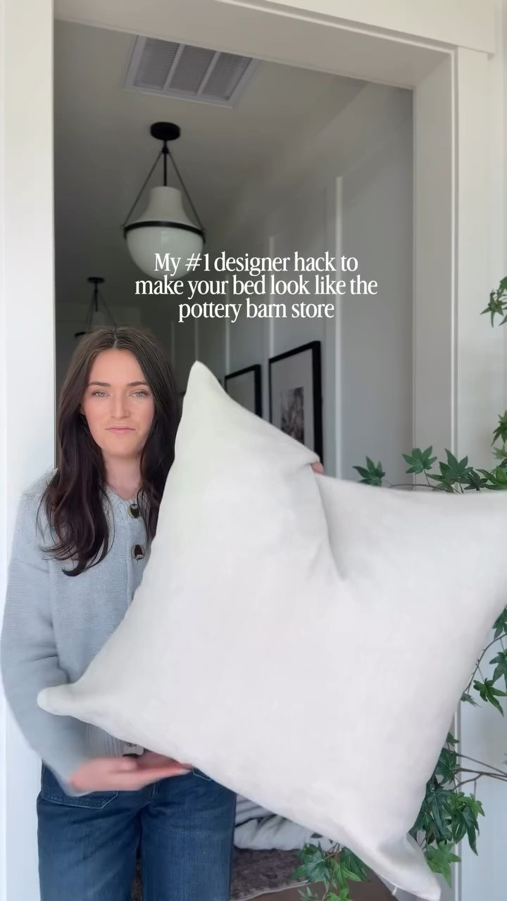 These pillows are a game changer!!! Size up in inserts to get that full look. So if you get the 24" pillow covers, get 26" inserts. Comment shop for the link!
