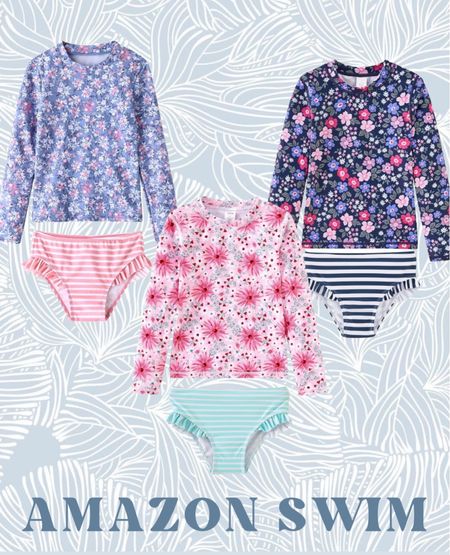 Girls rash guard Amazon swimsuits affordable + adorable. Tons of great prints. All found on the same listing. Sizes 3-6M to 8  

#LTKSeasonal #LTKtravel #LTKkids