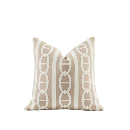 Croker Horse 2025 New 18x18'' inches Throw Pillow Cushion Covers - Pignose Horseshoe Beige Color Chenille Jacquard Embroidery Luxury Modern Style Couch Sofa Bed Pillow Cover for Living Room Bedroom | Amazon (US)