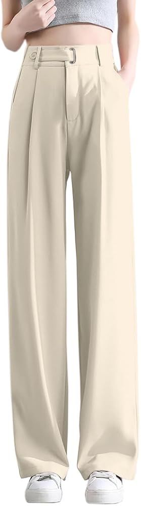 Betusline Women's Wide Leg Pants Business Casual Straight Office Trousers for Women, X-Small-3X-L... | Amazon (US)