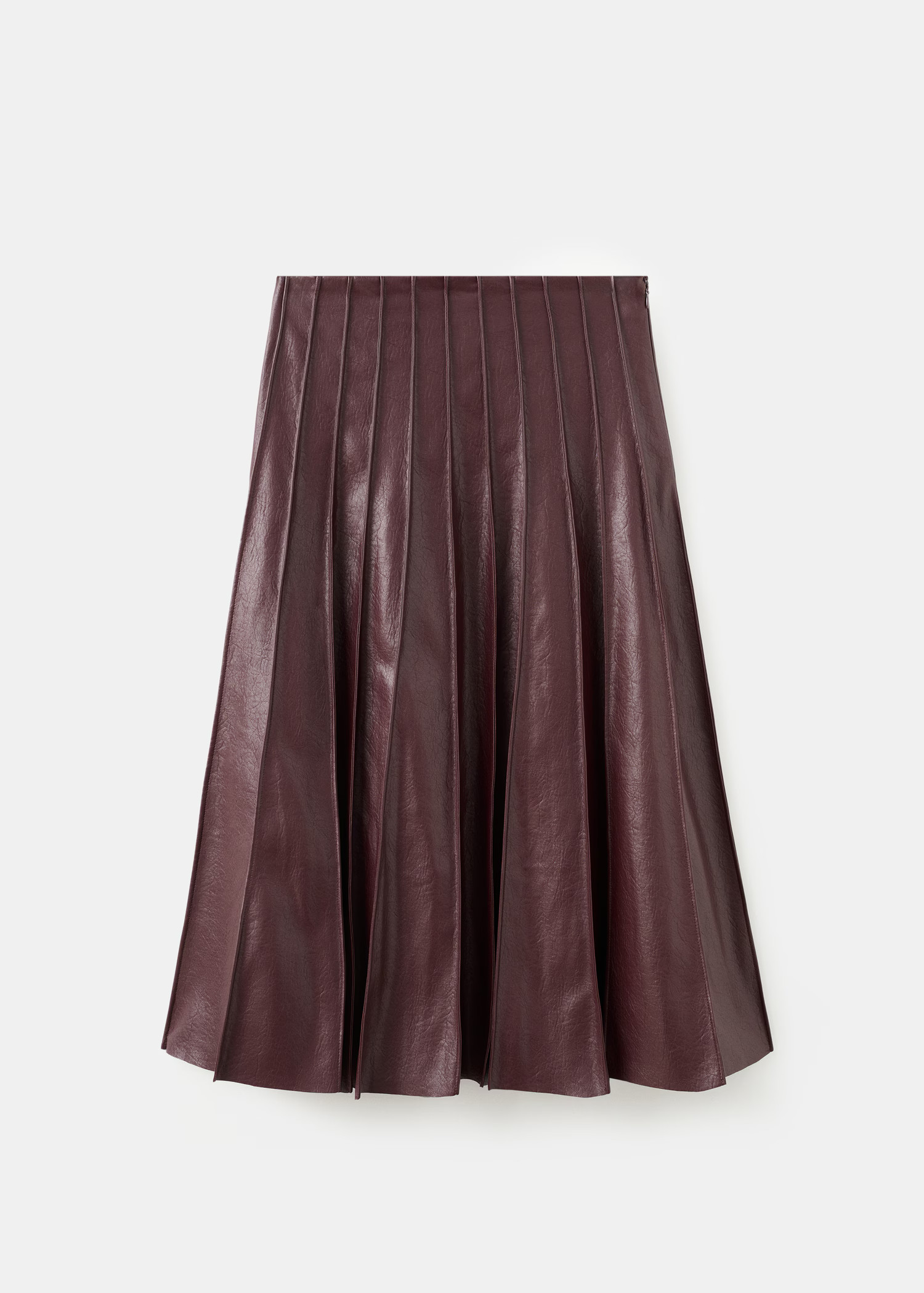 Faux-leather godet skirt | Mango (US/MX/AU)