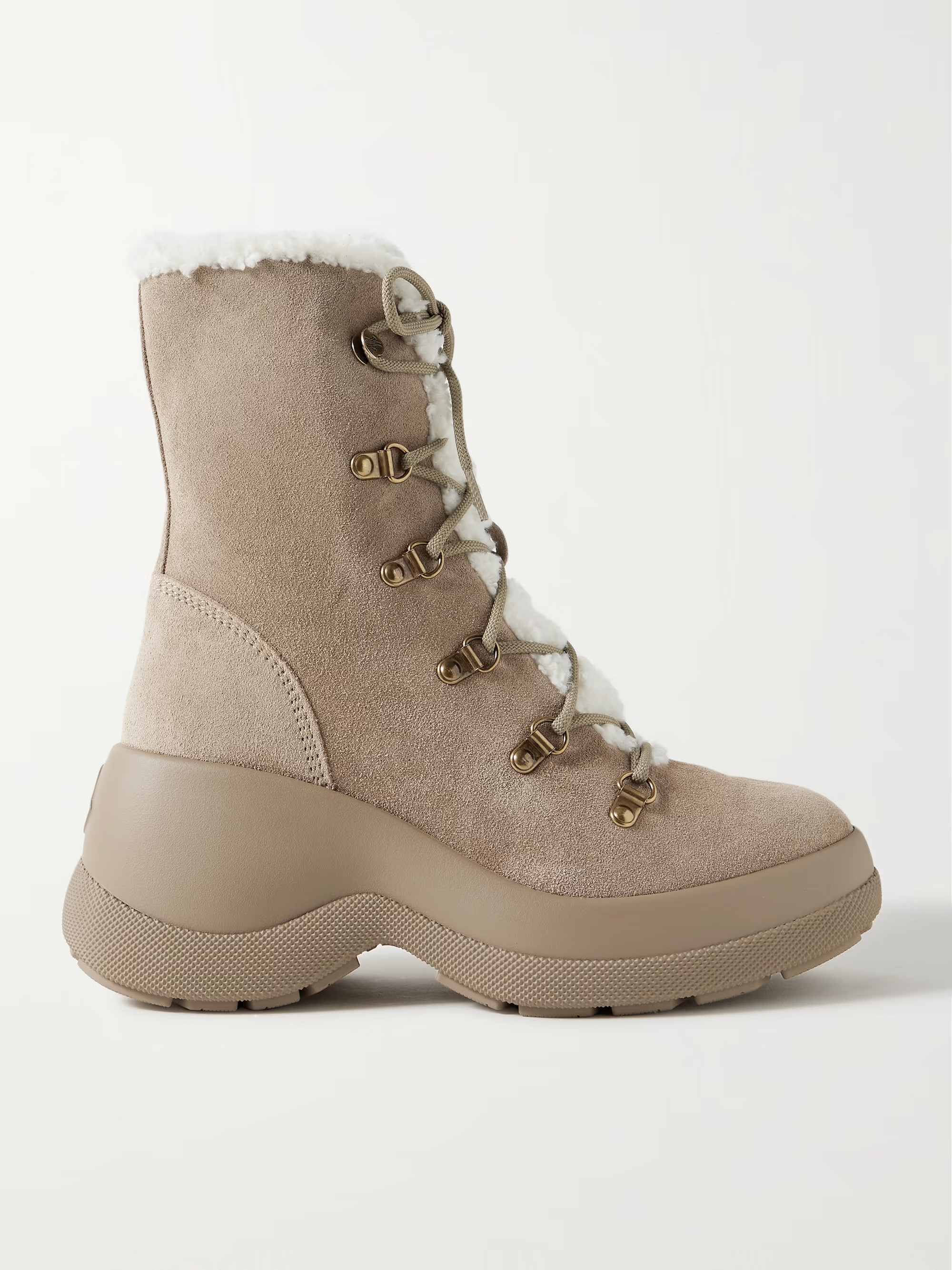Resile Trek faux fur-trimmed suede ankle boots | NET-A-PORTER (US)