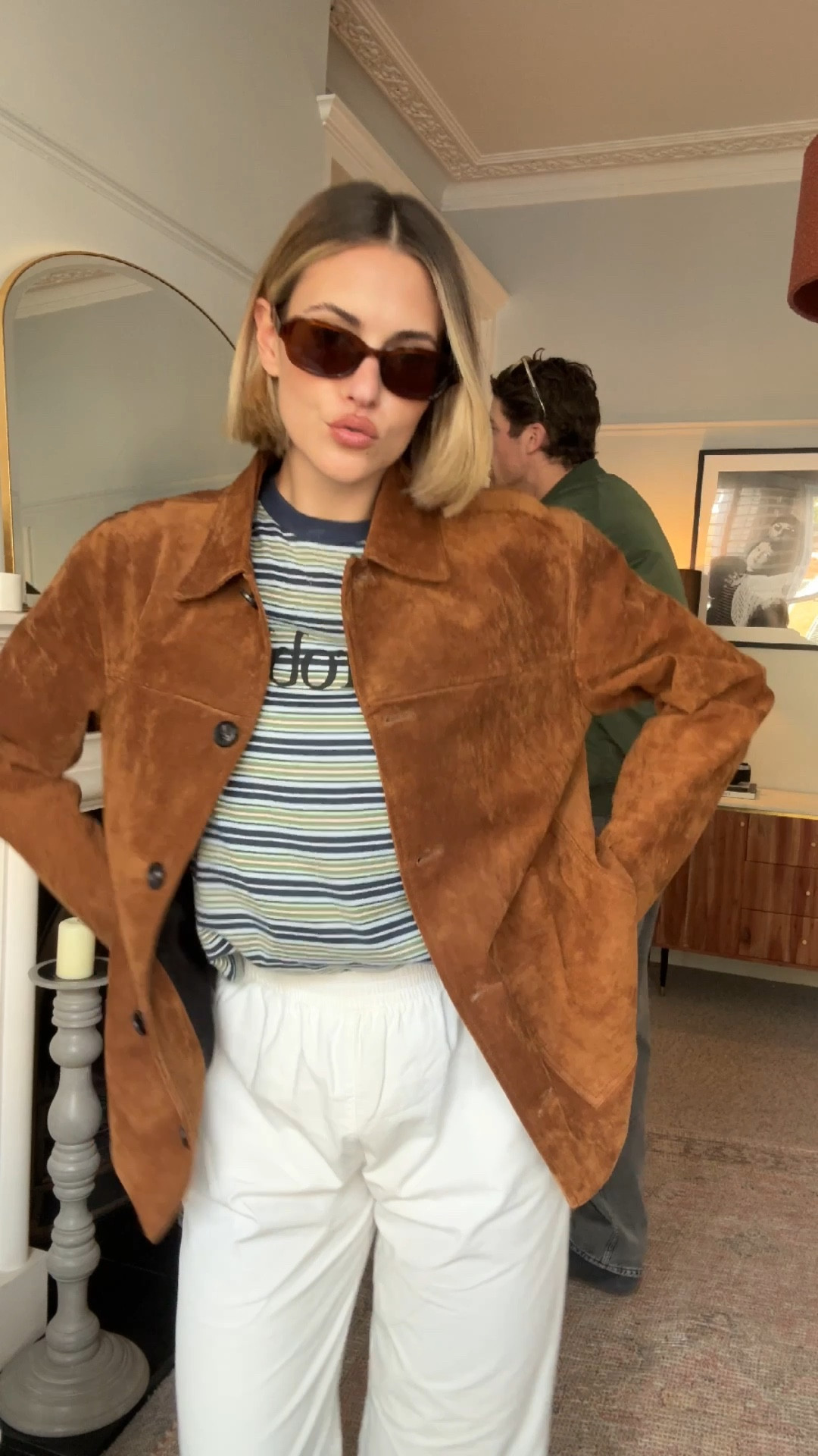 Jacket is Zara but sold out. T shirt is Aries but I can’t find the exact one and trousers are from Adanola - I live In them! Tagged the exact ones here x 

#LTKSeasonal #LTKfindsunder50 #LTKVideo