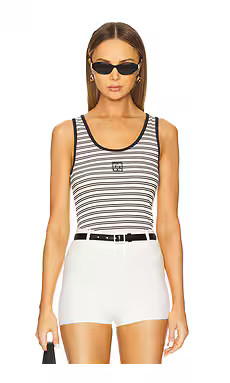 Araminta James Mio Tank Top in Noir Stripe from Revolve.com | Revolve Clothing (Global)
