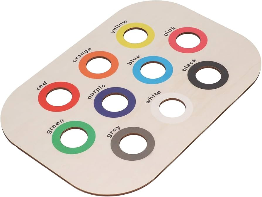 Wooden Color Sorter Board Sensory Tray Multifunctional Wooden Color Matching Board Fine Motor Tra... | Amazon (US)