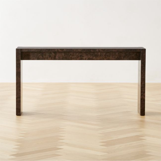 Niche 54"" Black Burl Wood Console Table | CB2