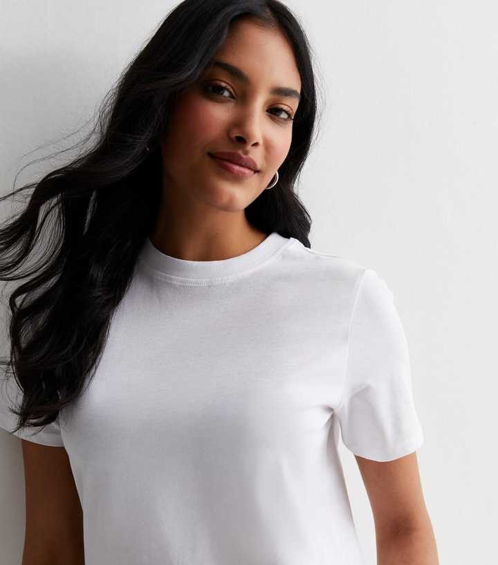 White Cotton Boxy T-Shirt
						
						Add to Saved Items
						Remove from Saved Items | New Look (UK)