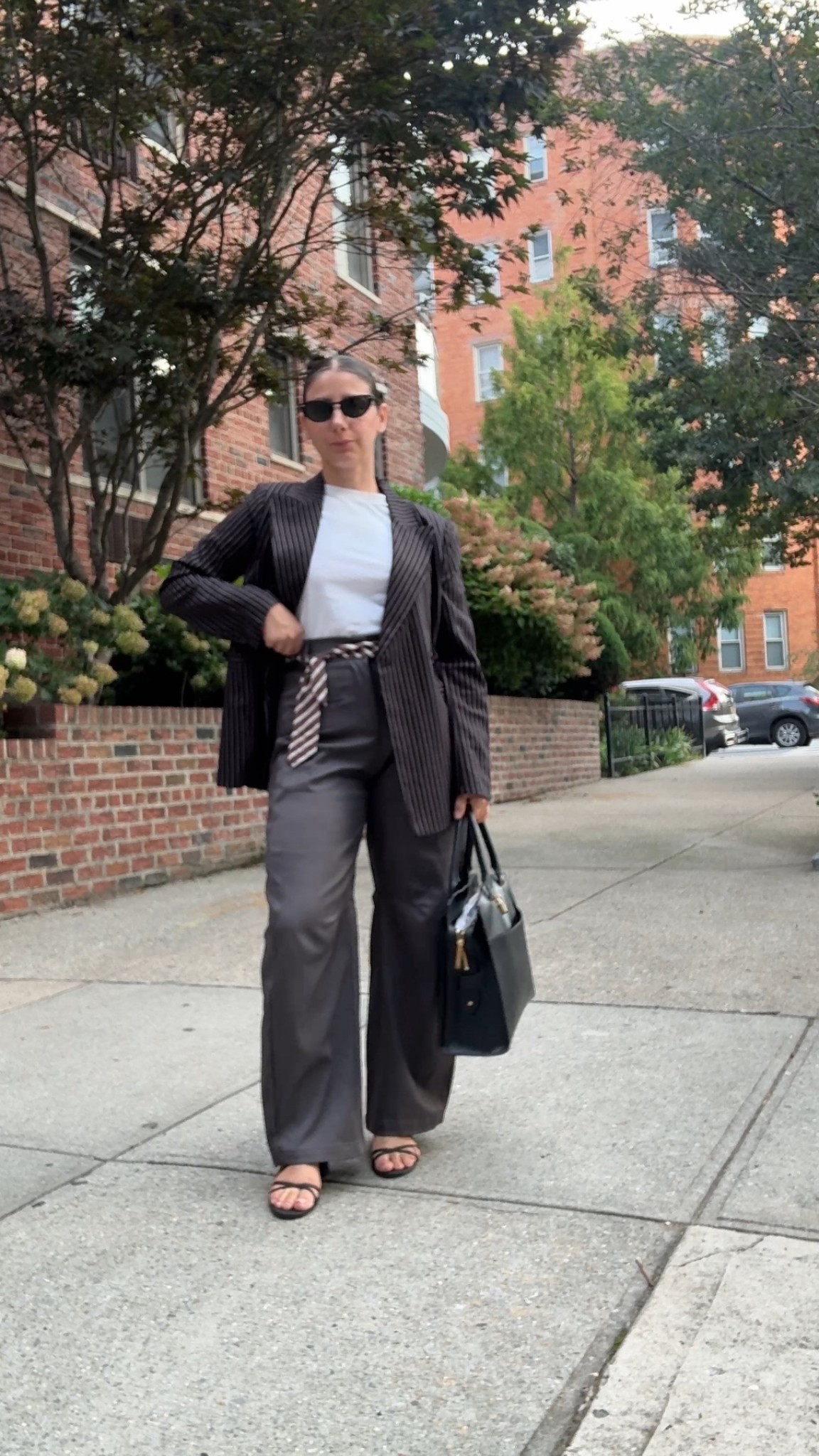 Business casual, smart casual style office look, pinstriped blazer, barrel pants 

#LTKStyleTip #LTKWorkwear