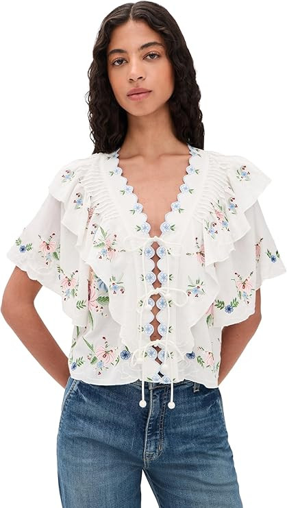 Sea Women's Serafina Embroidered Top | Amazon (US)