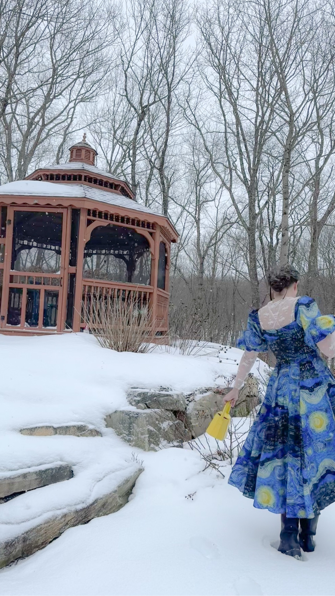 Sunday best in the snow ❄️ Love wearing this lace top under dresses 👗 

#LTKdayinmylife #LTKSeasonal #LTKOver40