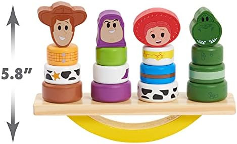 Disney Wooden Toys Toy Story Balance Blocks, 17-Piece Set Features Woody, Buzz Lightyear, Jessie,... | Amazon (US)