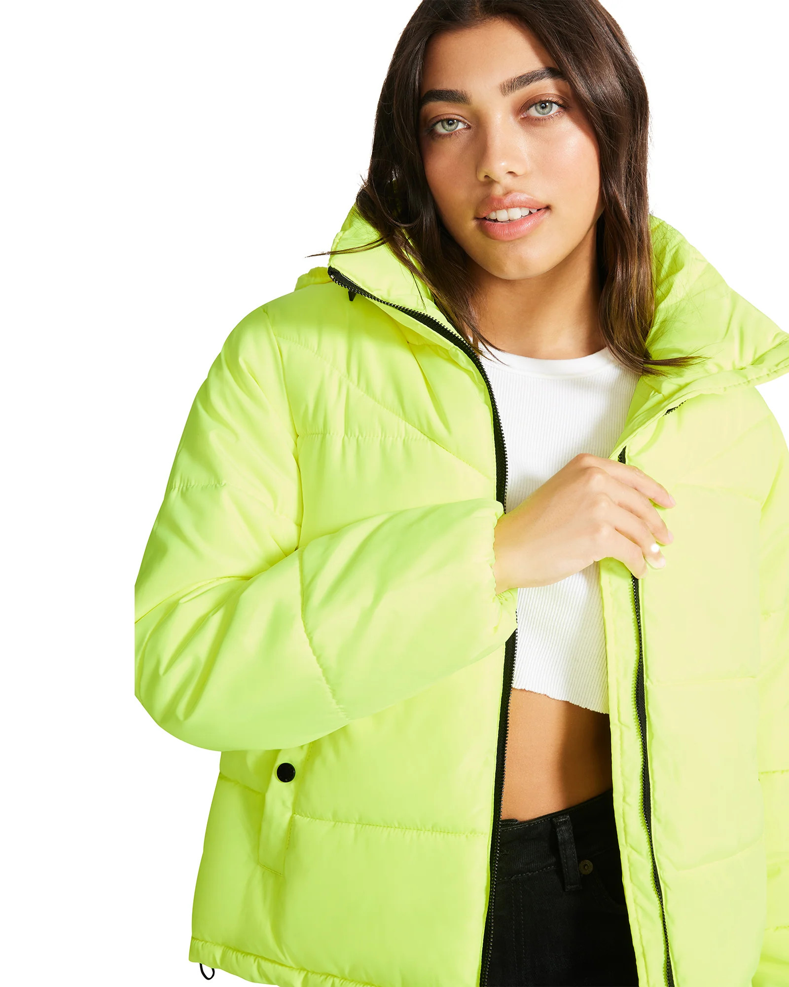 LIME PUFFER JACKET | Steve Madden (US)