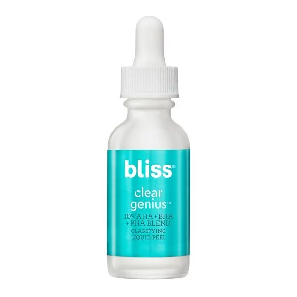 Bliss Clear Genius™ 10% AHA + BHA + PHA Blend, Clarifying Liquid Peel 1 fl oz | Walmart (US)