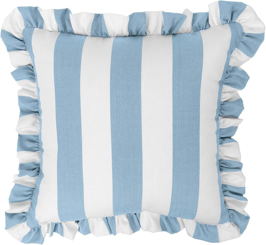 Sherry Kline Cabana Stripe Outdoor Throw Pillow Set of 2, 18x18 Inch Square Decorative Cushions w... | Amazon (US)