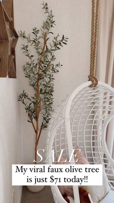 Faux olive tree on Amazon and Nearly Natural on an amazing sale today at 50% off. 🥳🙌🏻 #amazon #swing

#LTKCyberWeek #LTKhome