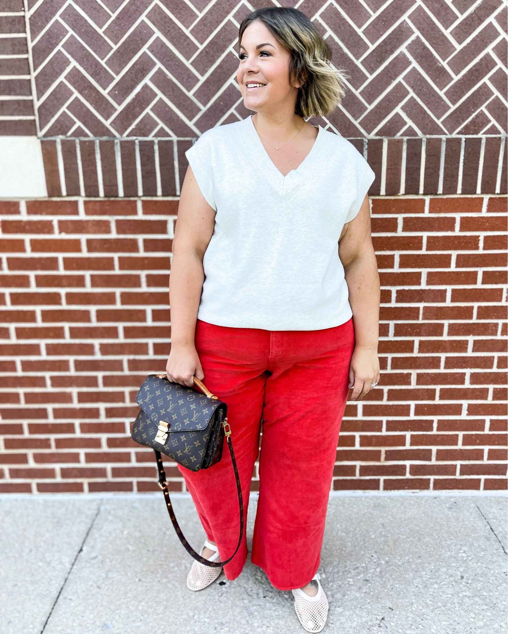 TARGET SALE ALERT! These corduroy pants have been a favorite of mine and yours, and they’re on sale today! I’m wearing a size 17, and they have a slight crop on me at 5’7. Wearing the sweater vest in XXL, runs oversized. This is such a fun fall outfit! 

#LTKSaleAlert #LTKPlusSize #LTKFindsUnder50