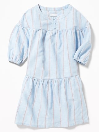 Striped 3/4-Sleeve Swing Dress for Girls | Old Navy US