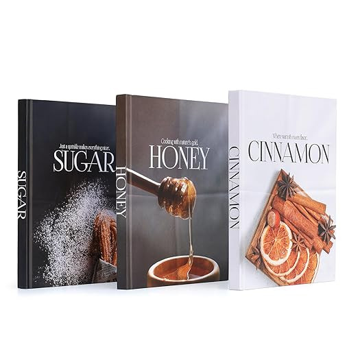 Amazon.com: Decorative Book for Home Decor – Sugar, Honey & Cinnamon Decorative Book Set – Ne... | Amazon (US)