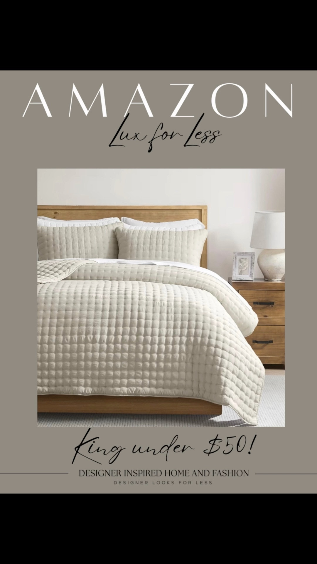 Amazon luxe bedding for less! The king size set is under $50! 

#LTKHome