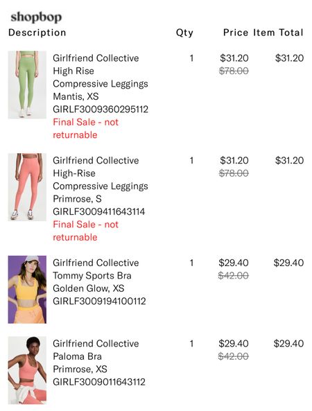Bought some new girlfriend collective leggings and sports bras that are on sale at Shopbop!

#LTKfit #LTKsalealert