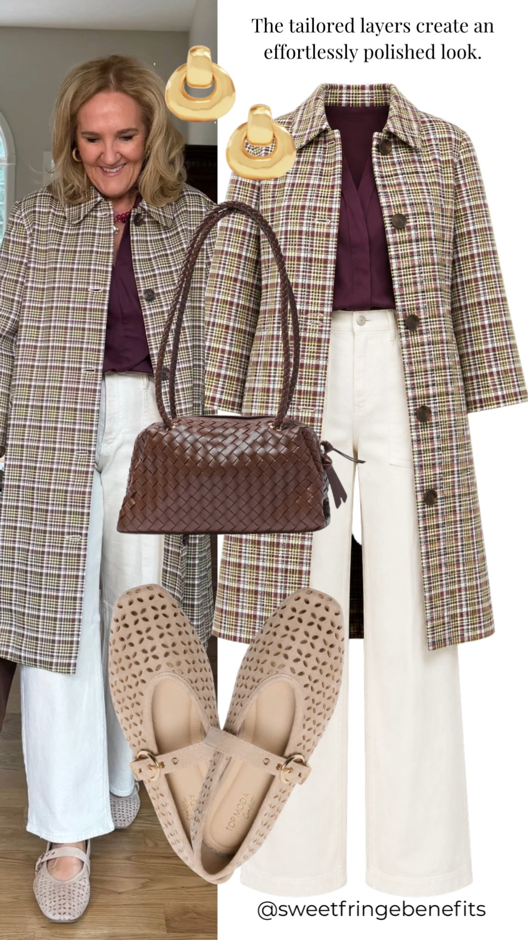 Use code NANETTE15 and get 15% off your 1st order at Avara

This plaid coat makes even a simple jeans-and-top outfit feel a little more special. I’m wearing a medium in the top and a 29 in the jeans, and I like how the burgundy underneath picks up the colors in the plaid.

#LTKootd #LTKTravel #LTKOver40