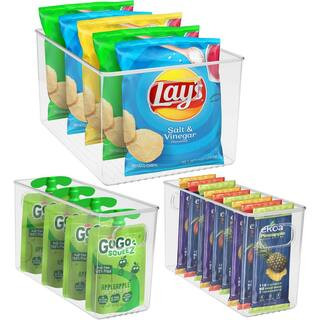 Sorbus 3-Pack Clear Plastic Stackable Pantry Organizer Set Storage Bins for Fridge FR-BN3 - The H... | The Home Depot