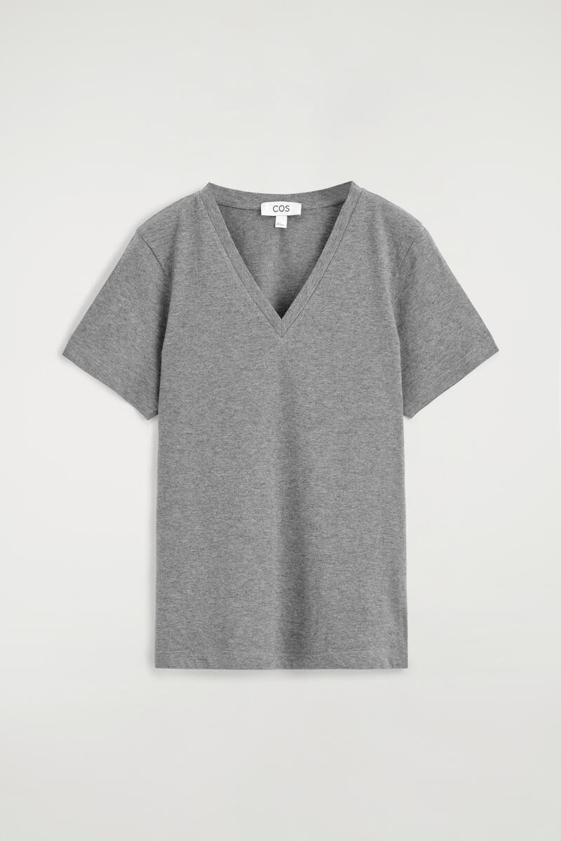 Cotton V-Neck T-Shirt | COS (US)