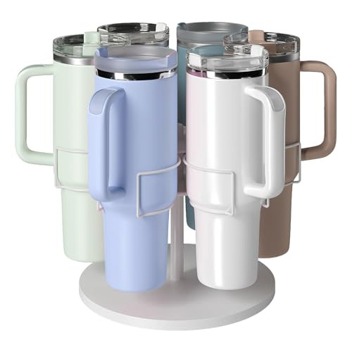 Stanley 40 oz Cup Organizer and Storage, Rotating Tumbler Holder, Water Bottle Rack for Kitchen Organization (White, YP-12.4" L-1PCS) | Amazon (US)