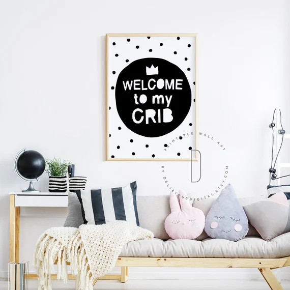 Welcome to my crib print Rap lyrics wall art Rap poster Hip | Etsy | Etsy (CAD)