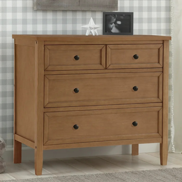 Delta Children Epic 3 Drawer Dresser with Interlocking Drawers, Chestnut | Walmart (US)