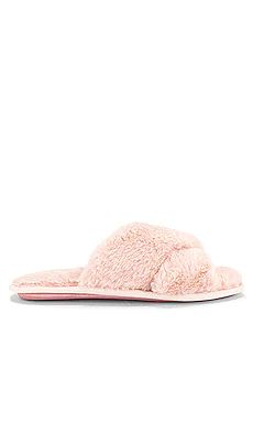 Flora Nikrooz Victoria Teddy Criss Cross Slipper in Buff from Revolve.com | Revolve Clothing (Global)