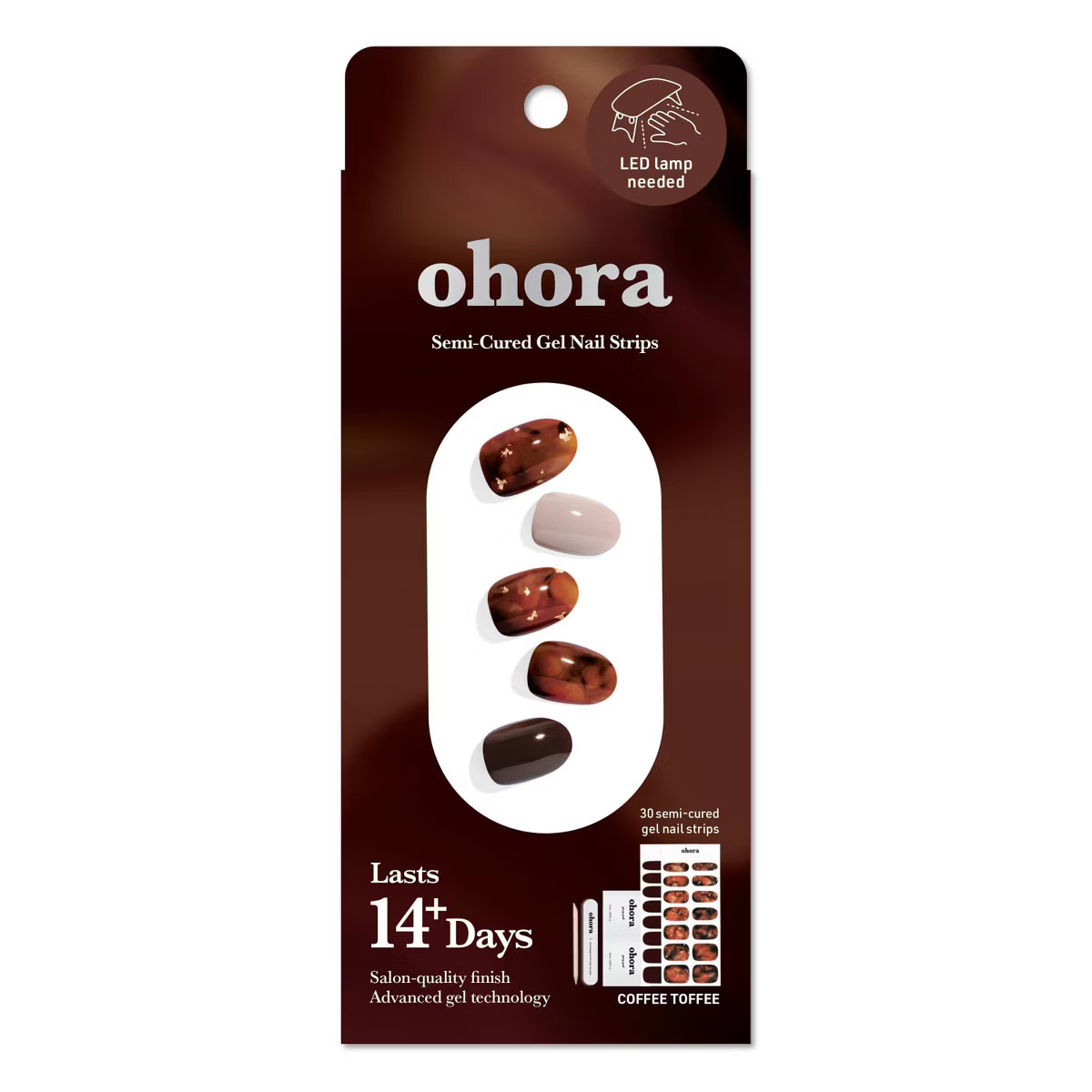Ohora Gel Nail Art Design Line - Coffee Toffee - 30pc | Target
