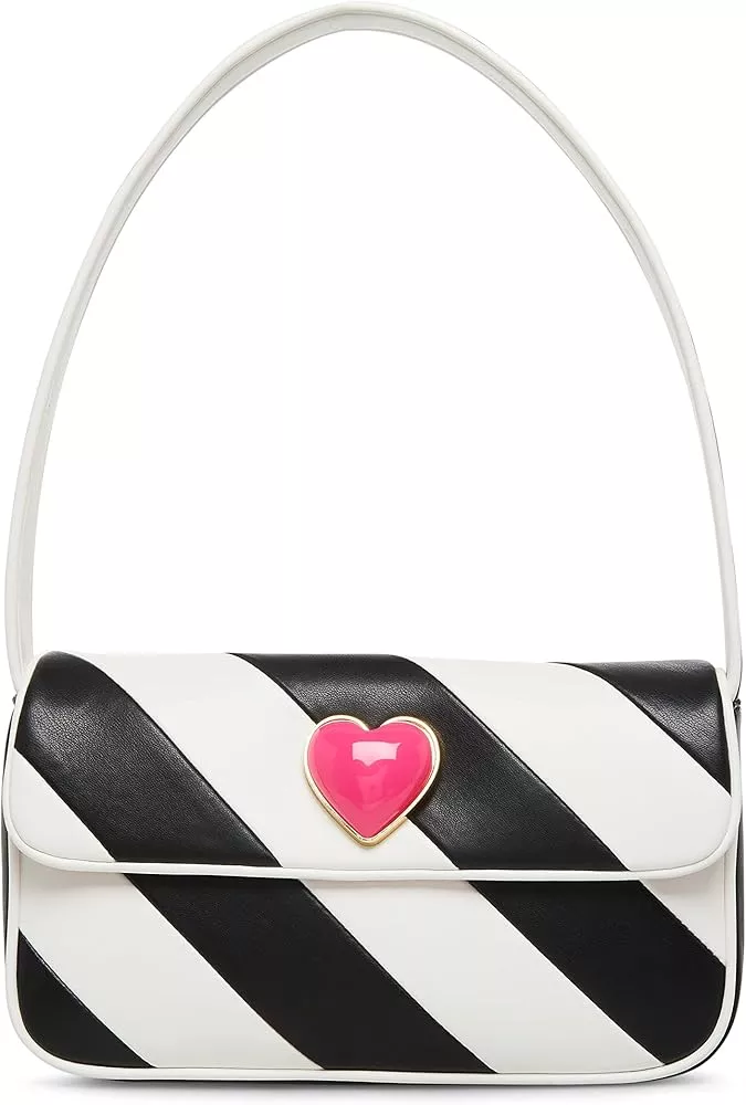 Betsey Johnson® Pink Rainbow Rhinestone Heart Crossbody Bag