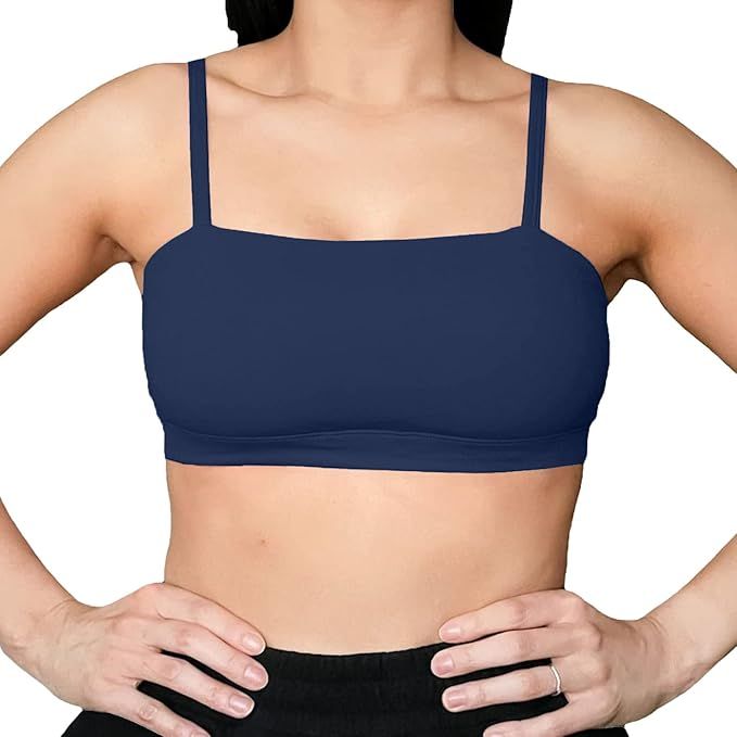 Aoxjox Women's Workout Bandeau Sports Bras Training Fitness Running Yoga Crop Tank Top | Amazon (US)