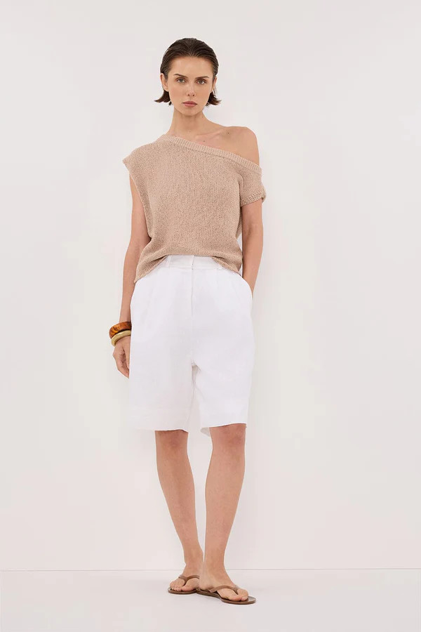 KERRY TAN ASYM KNIT TOP | DISSH